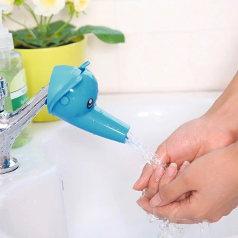 Cartoon Badezimmer Waschbecken Wasserhahn Extender Waschen Hände für Kinder J6B0 
