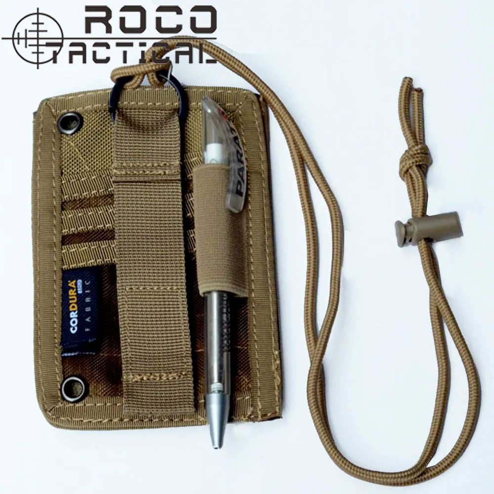ROCOTACTICAL Tactical Neck Badge ID Credit Card Pen Pouch Holder Combat