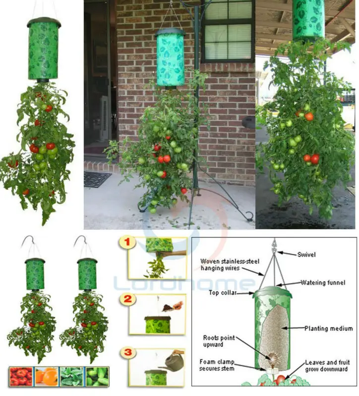 TOPSY TURVY Upside Down Hanging Planter System Tomatoes