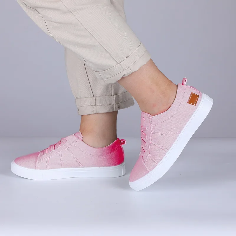 

2019 Women's Canvas Flat Shoes Fashion Casual Elastic Band Shoes Non-slip Round Toe shoes