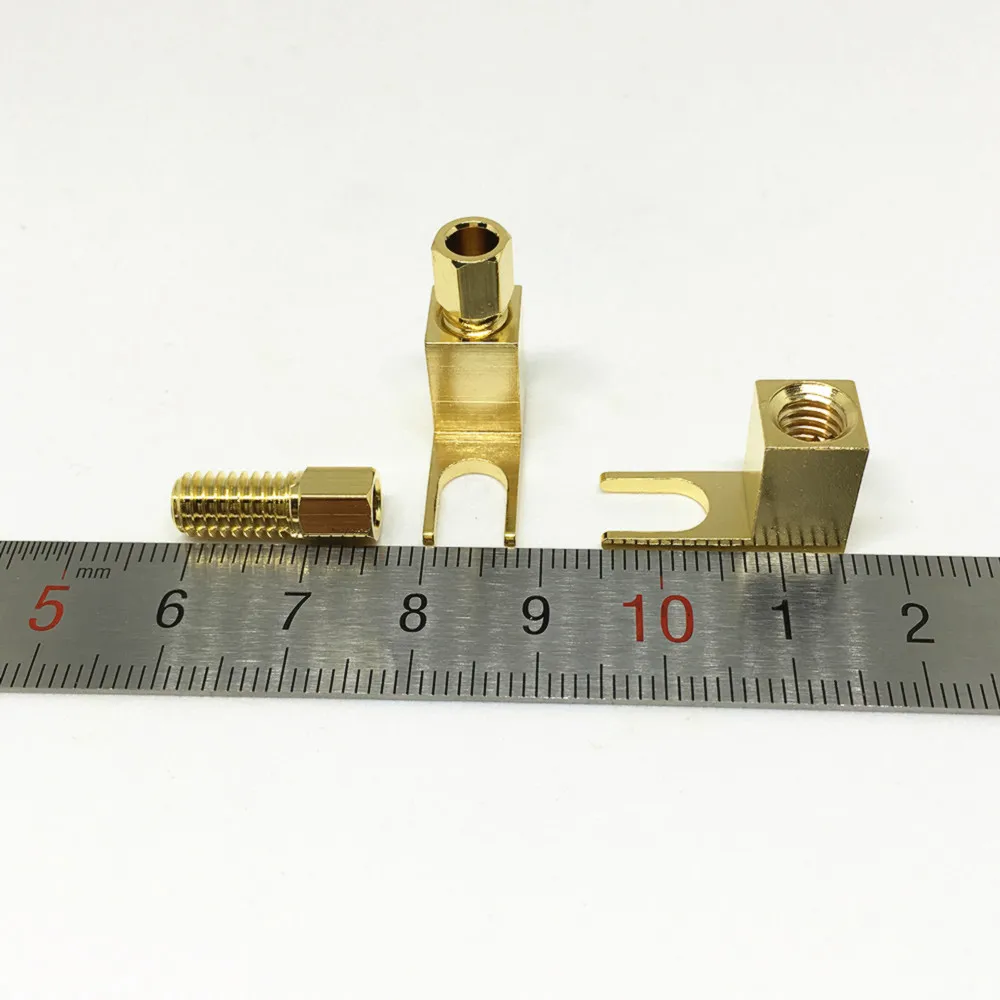 12 Pcs Brass Speaker Fork Terminal Spade Fit For 4mm Banana Plug Adapter S A13 