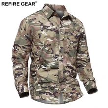 Refire gear Съемная уличная камуфляжная рубашка мужская летняя рубашка со съемным рукавом весенняя походная дышащая рубашка