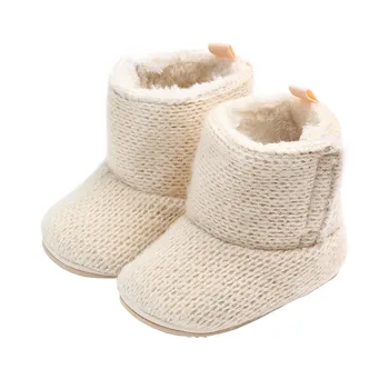 

2019 Baby Girls Shoes Winter Infants Warm Shoes Cotton Baby Girl Booties Solid Cute Baby Boots