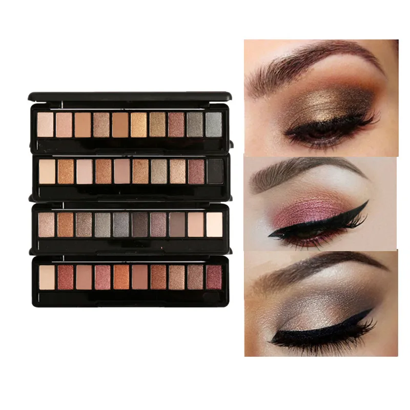 

Brand New 10 Colors /Set Women Waterproof Makeup Eyeshadow Palette Cosmetic Makeup Eyebrow Eye Shadow Powder With Brush