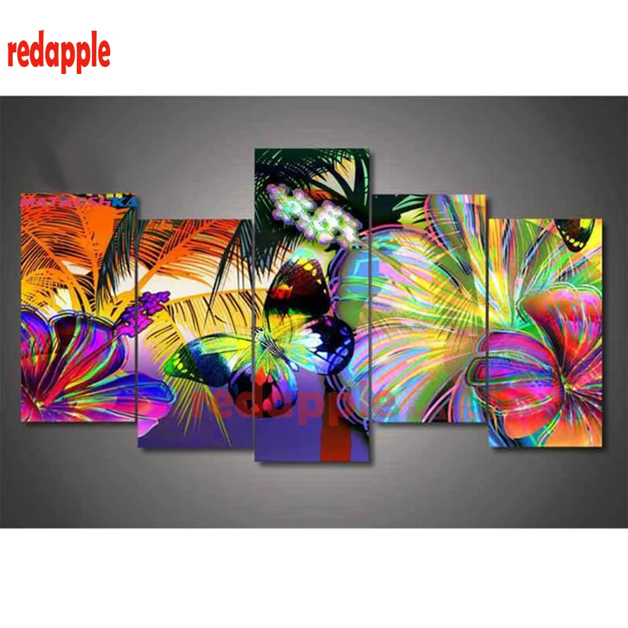 

Diamond painting abstract butterfly 5pcs diamond embroidery crystal picture of rhinestones 5d diy diamond mosaic animal decor