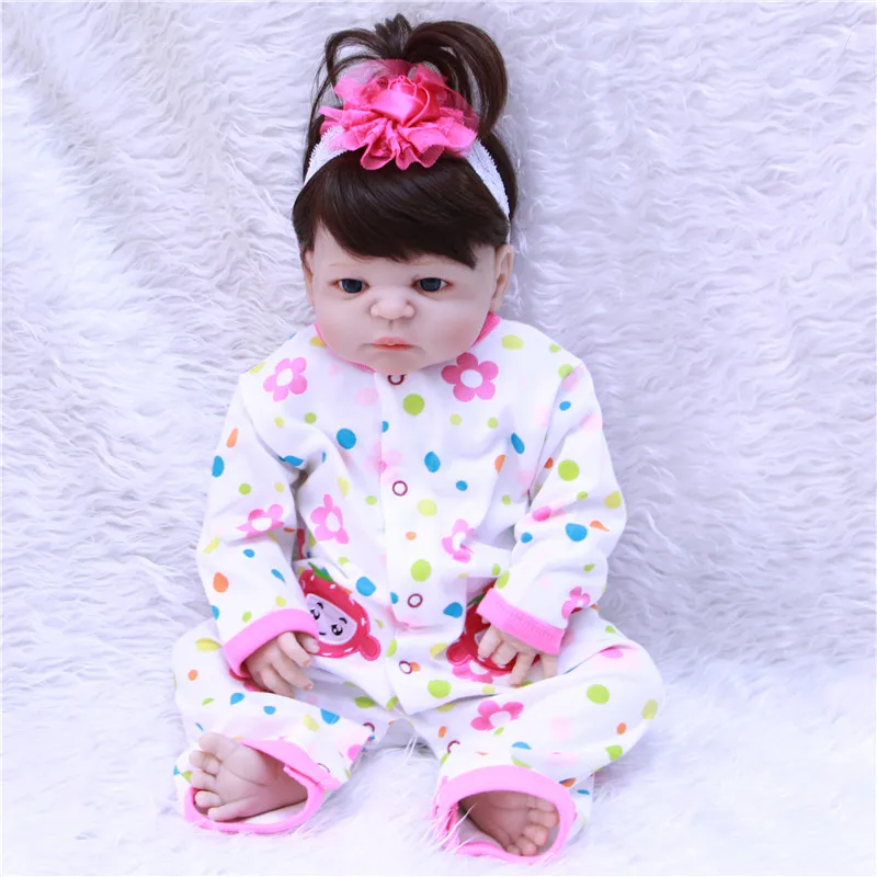 

Bebe 22" reborn Baby Doll Princess Girl Dolls full body Soft Silicone Babies Girls Lifelike baby real dolls bonecas