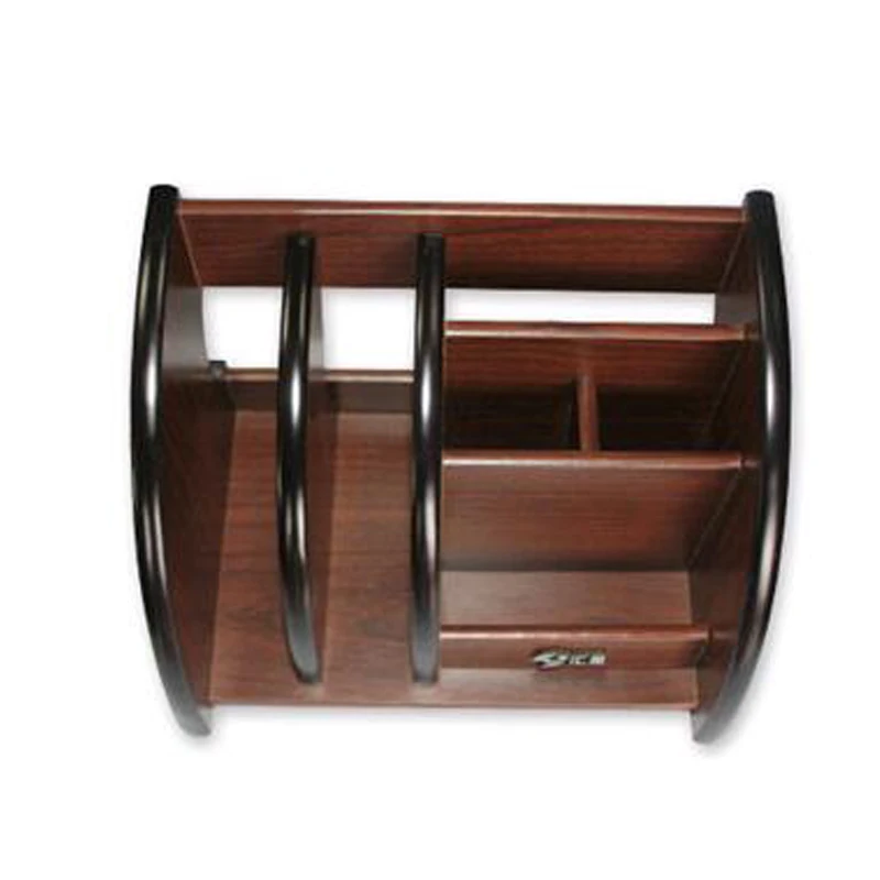Fine Wool 6 Blocks Cherry Wood Parallel-Chord Holder Desktop Storage Box Finishing Storage Box