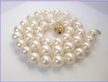 

FREE shipping&gt; &gt;&gt;&gt;natural round 11mm white pearls necklace