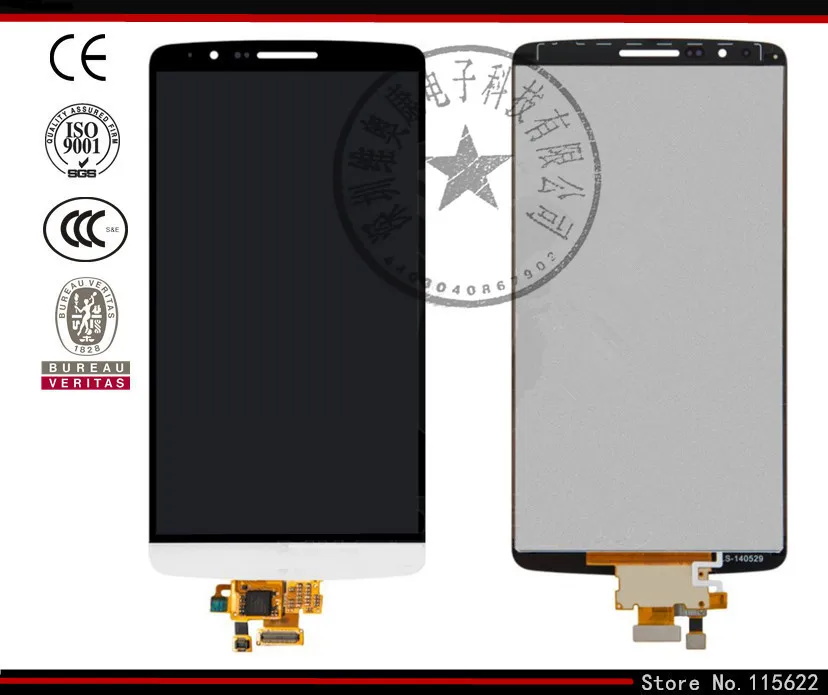 LCD display screen for LG G3 D855 G3 D856 Dual Cell Phones grey black golden original
