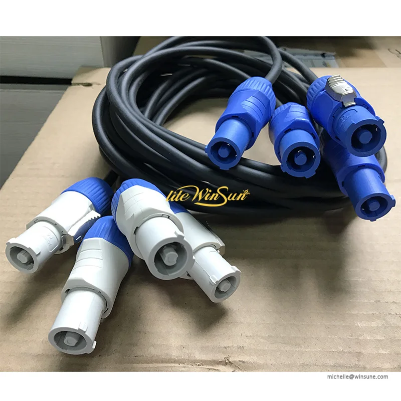 DJ LIGHTING EQUIPMENT DISCO MOVIL CABEZA HAZ LUZ Extension AC Power Cable R7 Beam Moving Head Stage Lighting AC Power Cable 2.5mm with PowerCon (3)