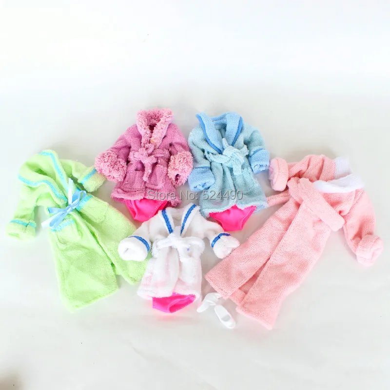 

5sets/lot New Arrive Nightgown Nightclothes Pajamas briefs Sets Clothing Outfit For 1/6 Kurhn Barbie Doll Christmas Gift