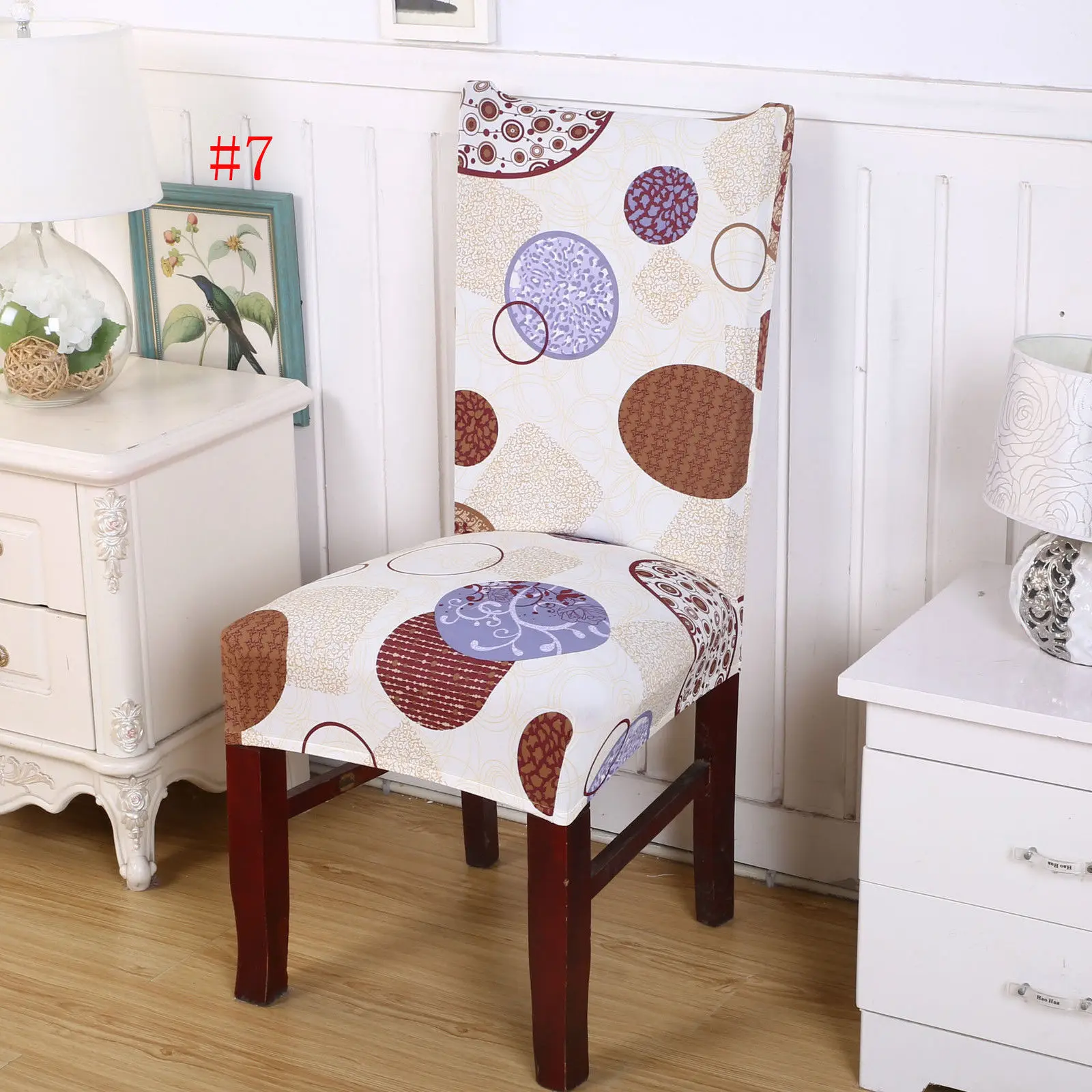 

2018 New Chair Cover Removable Stretch Elastic Chair Cover Slipcovers Short Dining Room Stool Chair Seat Covers