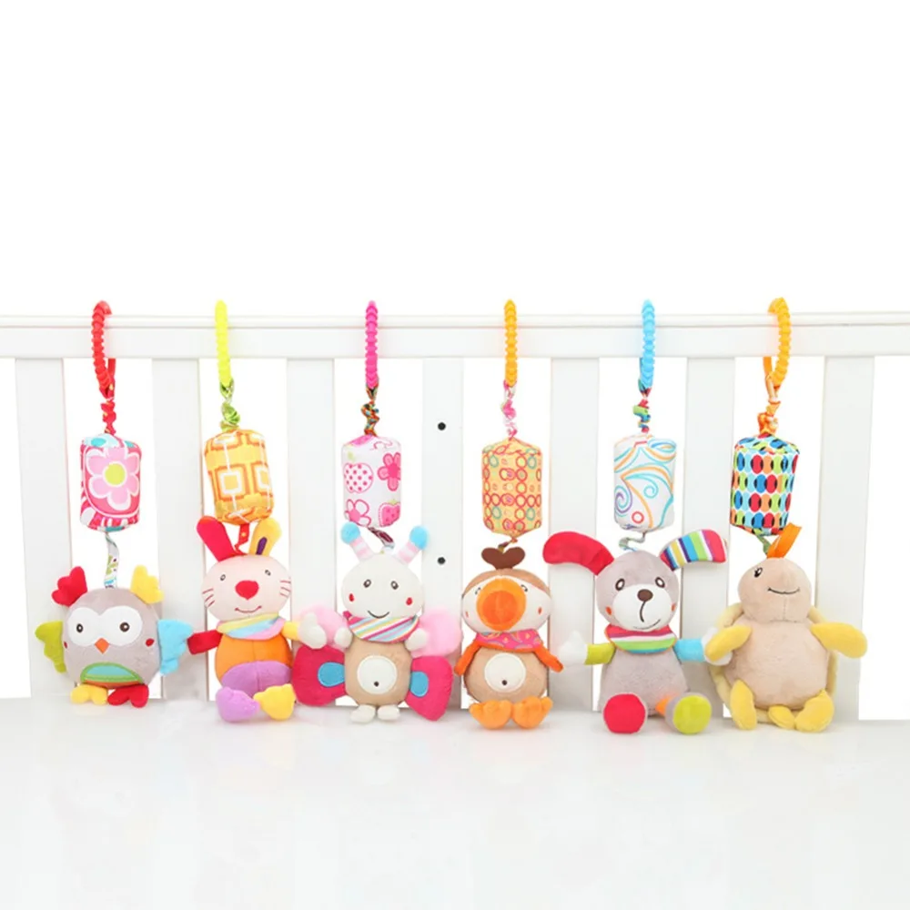 Мультфильм младенческой Плюшевые Детские постель с игрушкой колокольчики Кровать Висячие погремушки Игрушка Кукла для детской коляски