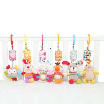 

Cartoon Infant Plush Baby Toy Bed Wind Chimes Bed Hanging Rattles Toy Doll Baby Stroller Pendant Wind Chime Bed Bell Car Hanging