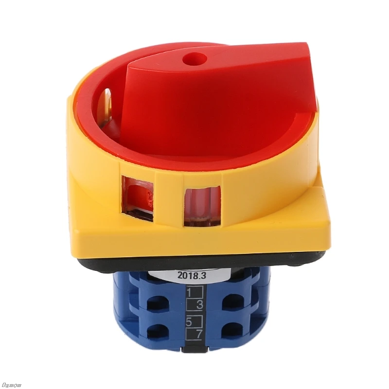 

LW26-20GS-20/04-2 Padlock Rotary Cam Switch OFF-ON 2 Way 4Pole 8 Screw Terminals Damom