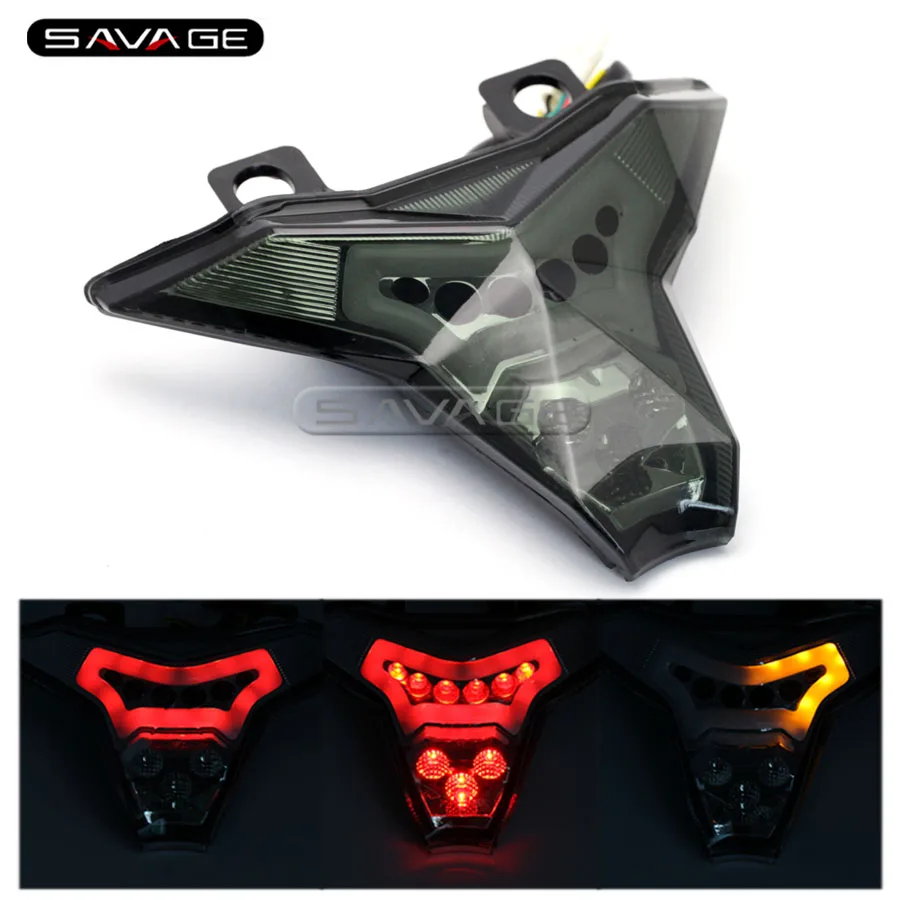 Fit Kawasaki Z1000 2014 2015 LED Brake Turn Signal Rear Tail Light Smoke