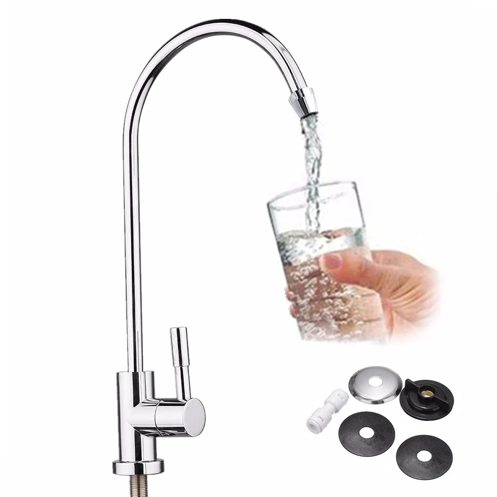 

Kitchen 1/4 Inch RO Drinking Water Filter Faucet Reverse Osmosis System Sink Tap MAL999