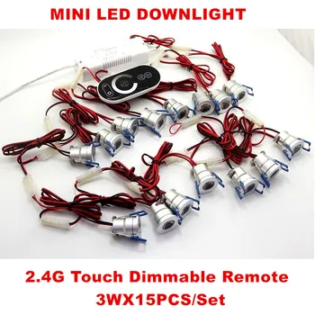 

15pcs/lot Dimmable 3W Mini LED Cabinet Light AC85-265V Mini LED Spot Downlight Include LED Drive CE ROHS Ceiling Lamp Mini Light
