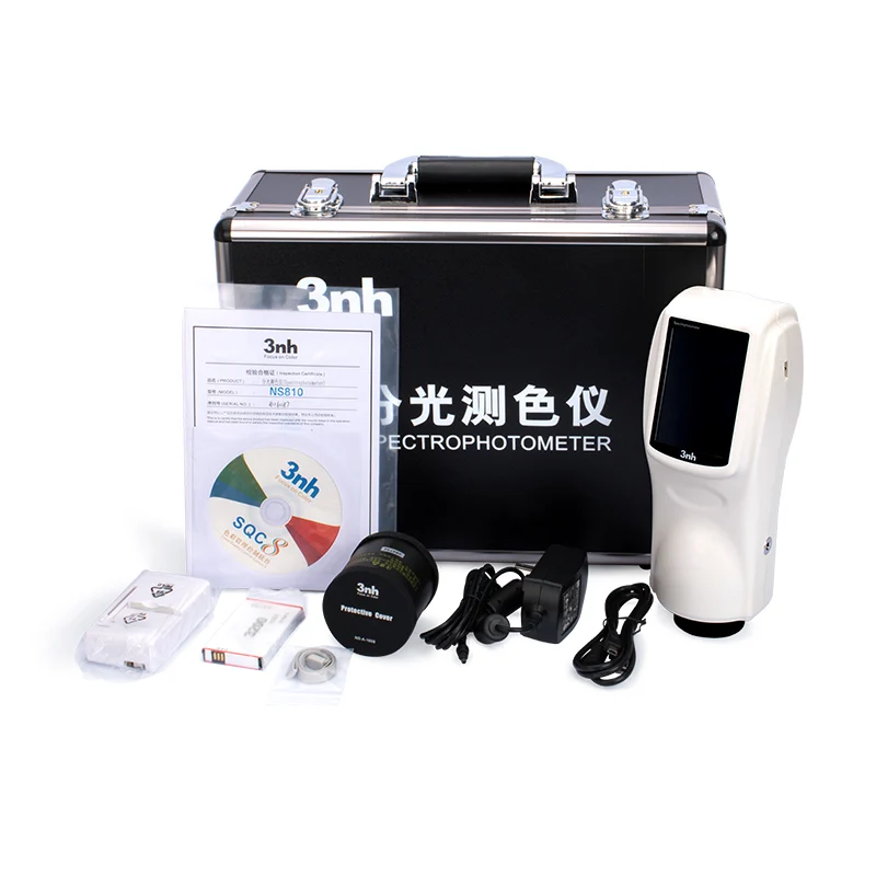 8mm Portable Colorimeter Spectrophotometer with NS810 USB RS-232 ...