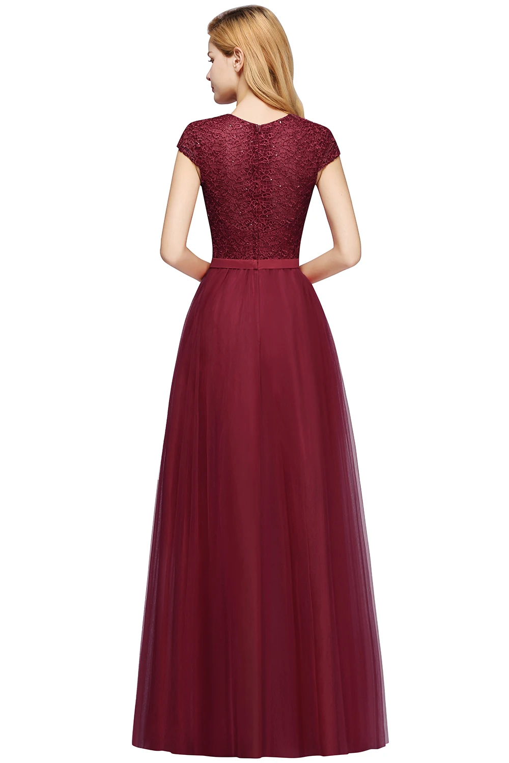 Babyonlinedress Бордовый Зеленый Кружева Вечерние платья Длинные 2019 Формальные тюлевые