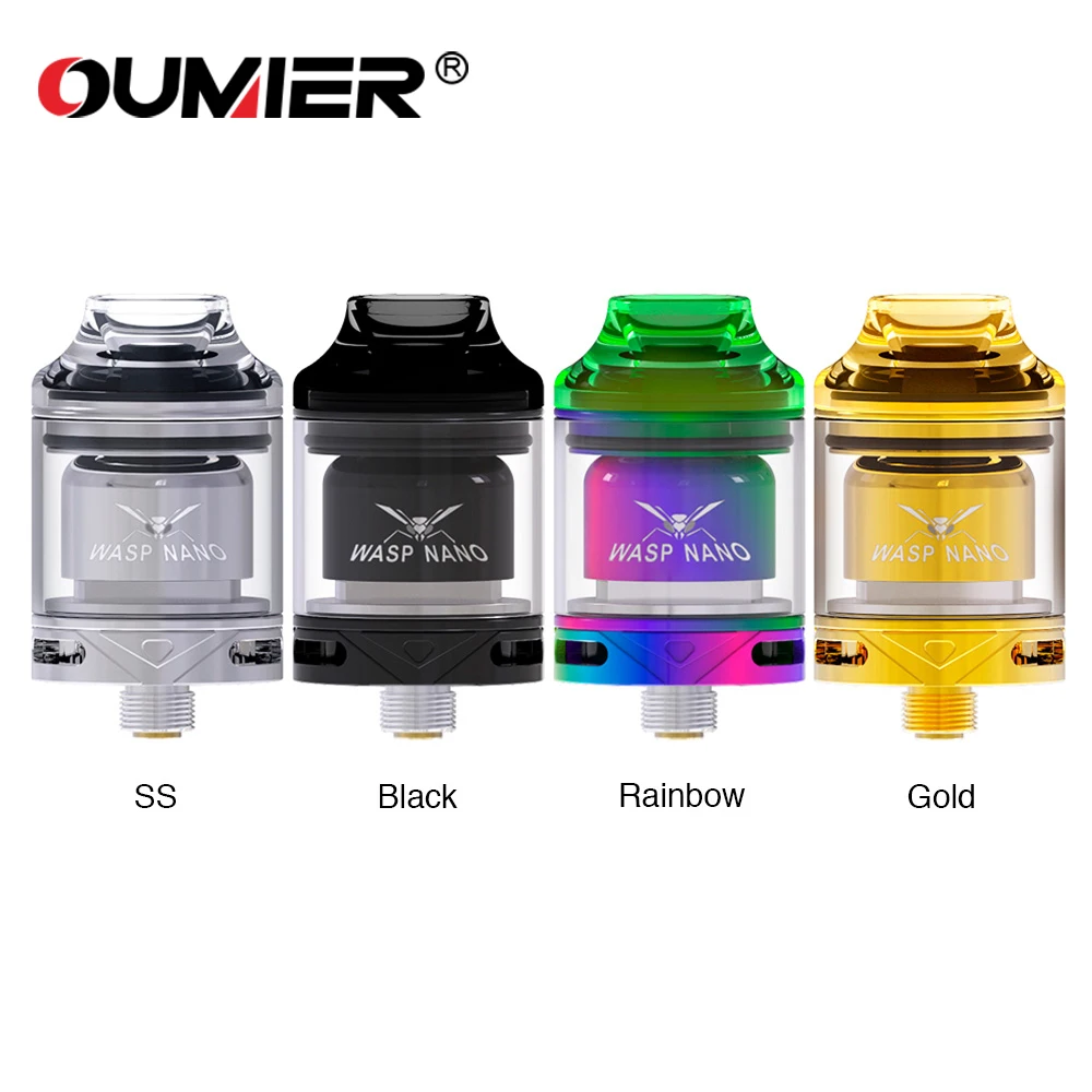 Новый OUMIER WASP NANO RTA 2 мл емкость 23 мм Диаметр w/Top Refill дизайн и PCTG капельного