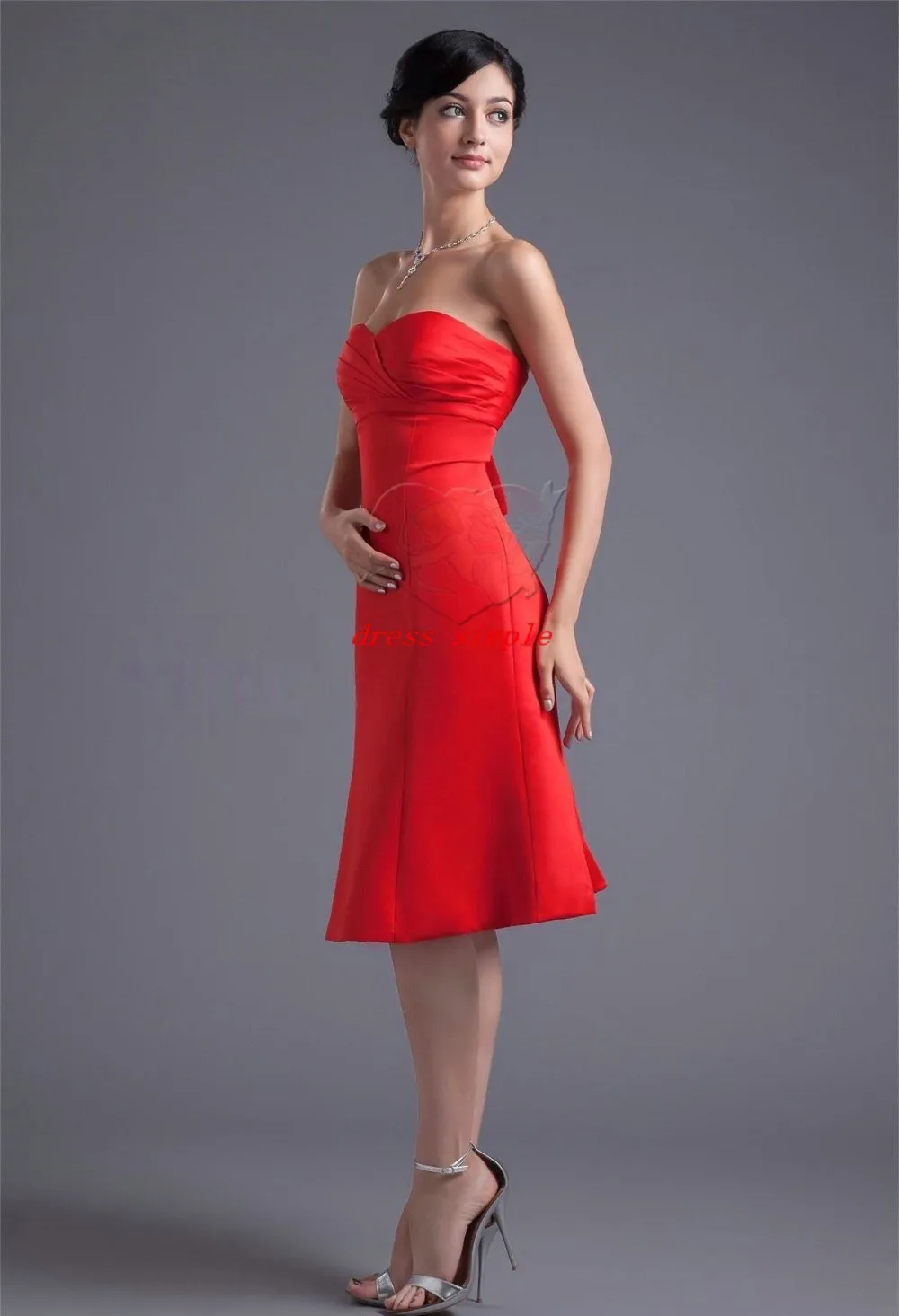 Bright-Red-Knee-Length-Bow-Satin-A-Line-Sweetheart-Bridesmaid-Dresses-22353-78003