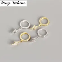 Ying Vahine топ продаж стерлингового серебра 925 молния серьги-гвоздики с подвеской для женщин