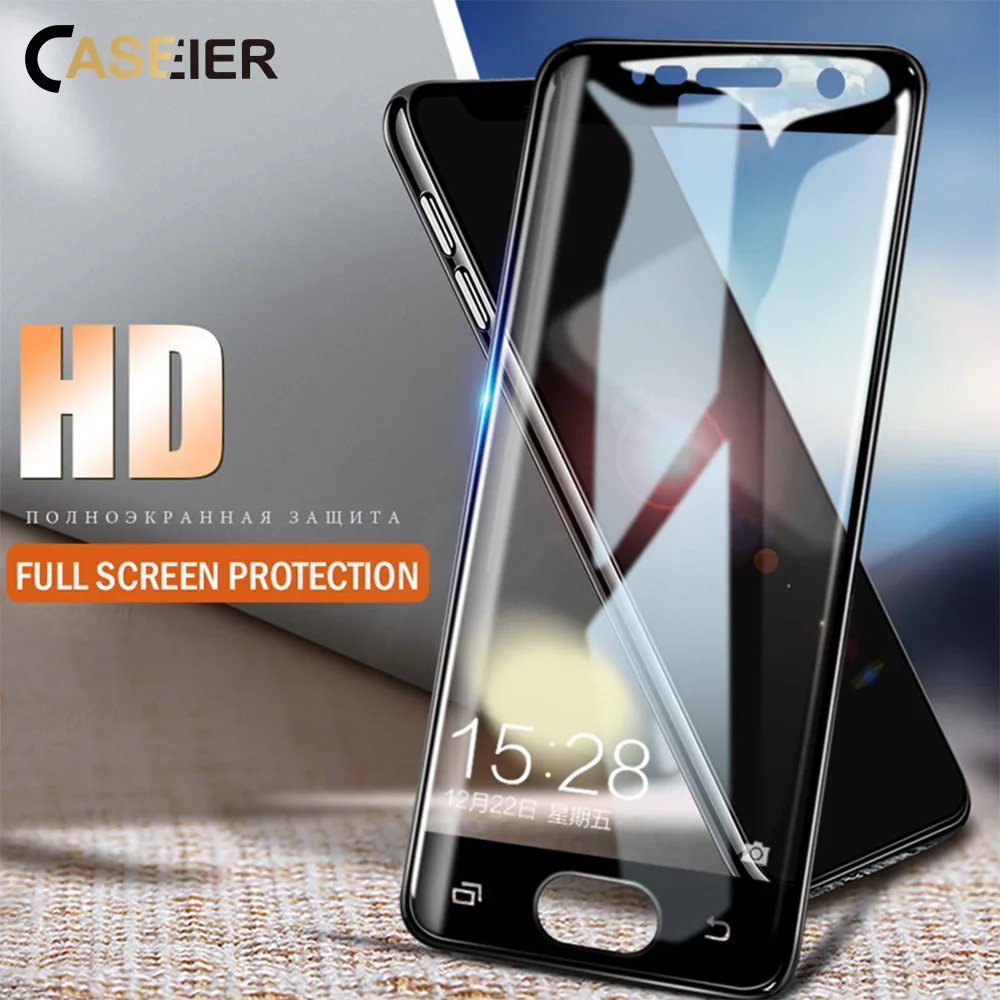 

CASEIER 9H Tempered Glass For Samsung J3 J5 A5 2017 2016 Transparent Screen Protector For Samsung A6 A8 2018 HD Protective Film