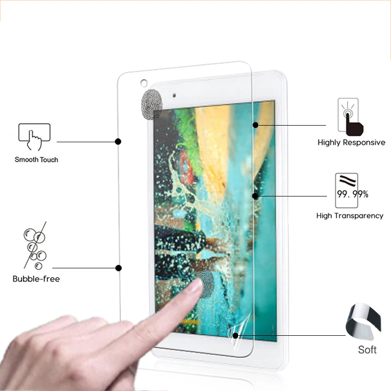 Best quality high Clear Glossy screen protector film For Newsmy A8 mini 7.85" tablet front HD lcd screen protective films