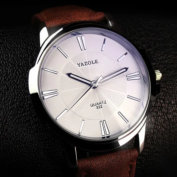 YAZOLE 2018 модные кварцевые часы мужские от лучшего бренда Роскошные деловые