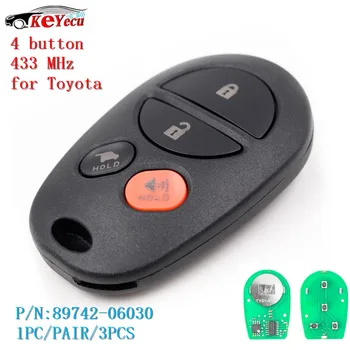 

KEYECU 4 Button 433MHz Remote Car Key Fob for Toyota Camry ACV40 and GSV40 2006-2011 Altise Ateva Grande GLX SE P/N:89742-06030