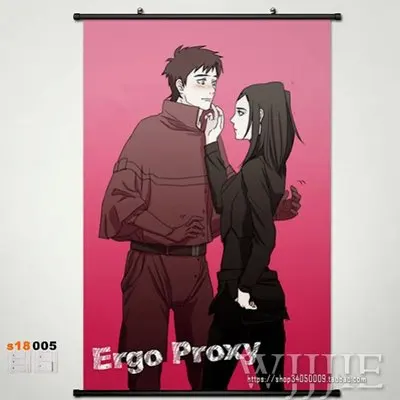 Темный хаки Ergo Groxy Saitou Rie Yusa Kouji японское аниме 60*90 см настенный прокрутки плакат - Цвет: Темный хаки
