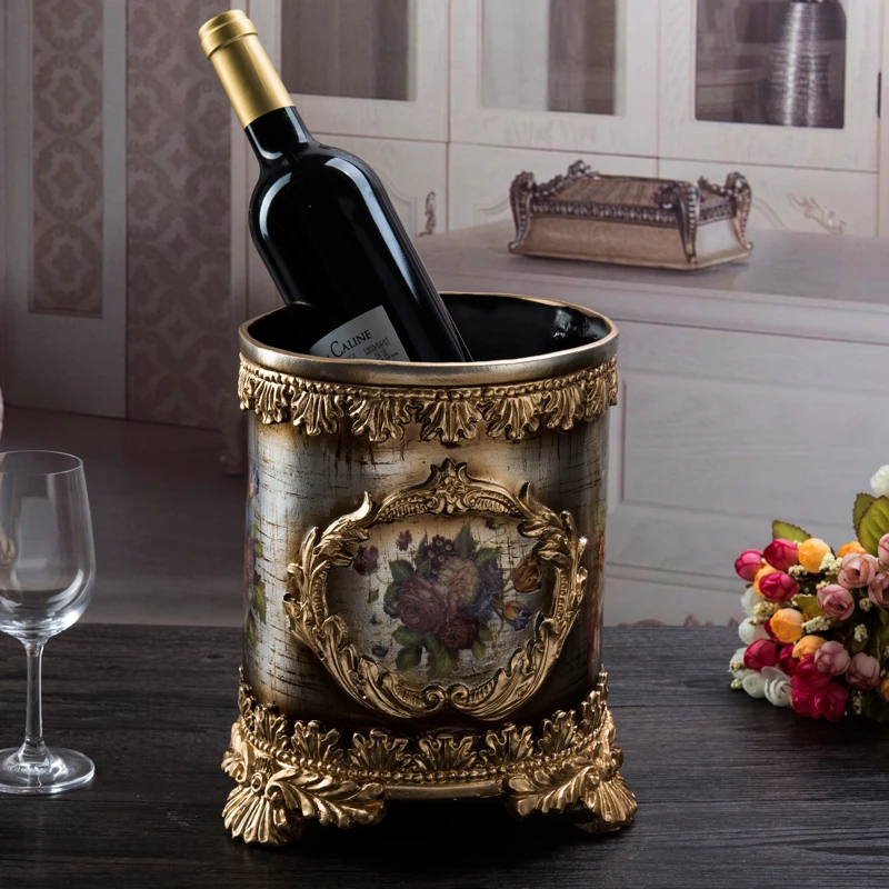 European resin garbage can, living room garbage can, large luxury ...
