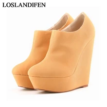 Women Platform Boots Round Toe Wedges Girls High Heels Shoes 10 Colors Zip Ankle Boots Female Pumps Shoes NLK-C0099 Women Platform Boots Round Toe Wedges Girls High Heels Shoes 10 Colors Zip Ankle Boots Female Pumps Shoes NLK-C0099