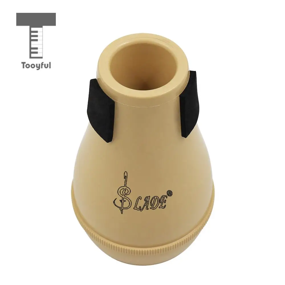 Tooyful Portable Practice Straight Mute Silencer for Alto Tenor Trombone Accessory Wood Color