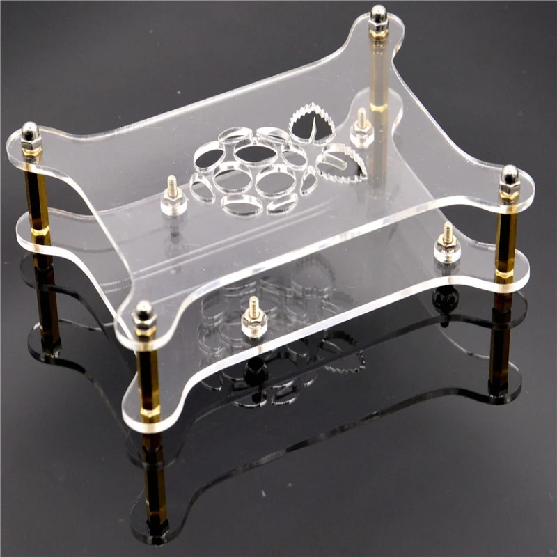 

Latest Raspberry Pi 4 model B Acrylic Clear Case Transparent Shell Acrylic Enclosure Box also for raspberry pi 3 Model B plus