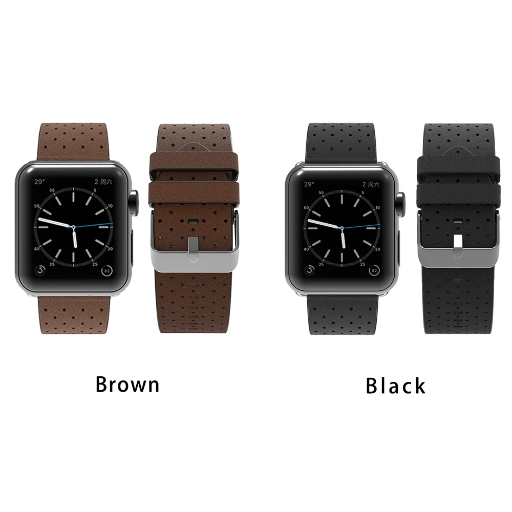 Ремешок для часов Apple Wacth 4 Band вентилируемый кожаный сменный Браслет Watch Series 1 2