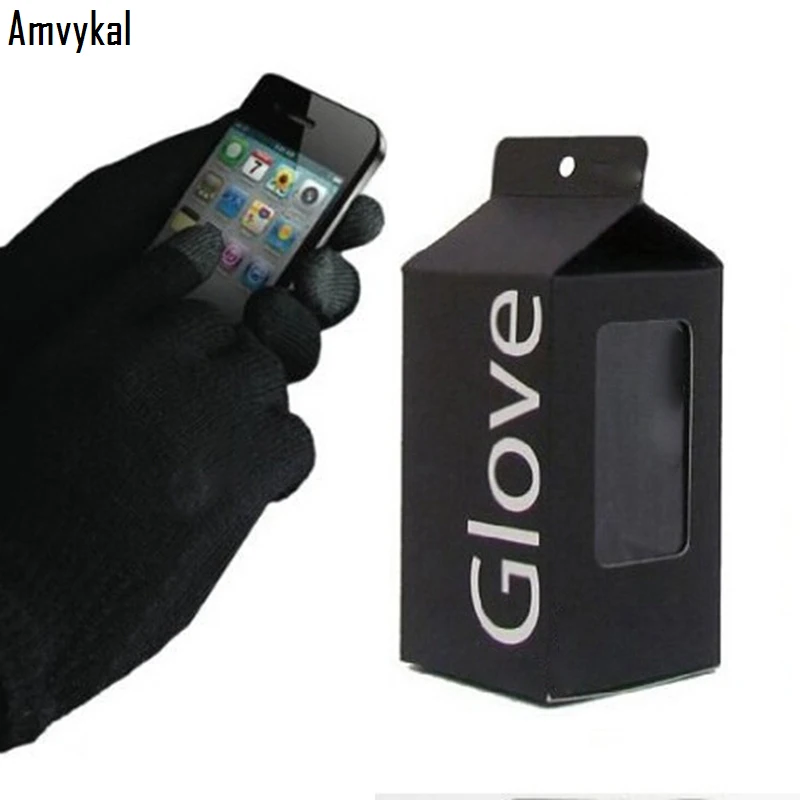 Amvykal плотные вязаные перчатки для ipad экран сенсорный теплые зимние перчатки унисекс варежки для iphone X XR XS Max 6 7 8 Plus