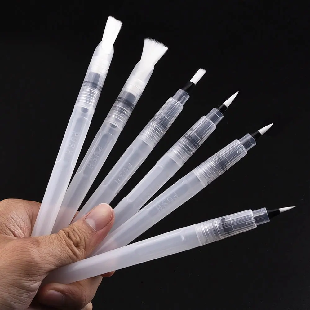 Água de Coloração Pincéis de Pintura de Lápis de Cor Solúvel em Água de Volta para a Escola de Arte Escova Canetas Aquarela Suprimentos 6 Pçs - Set 5 Material escolar e de escritório