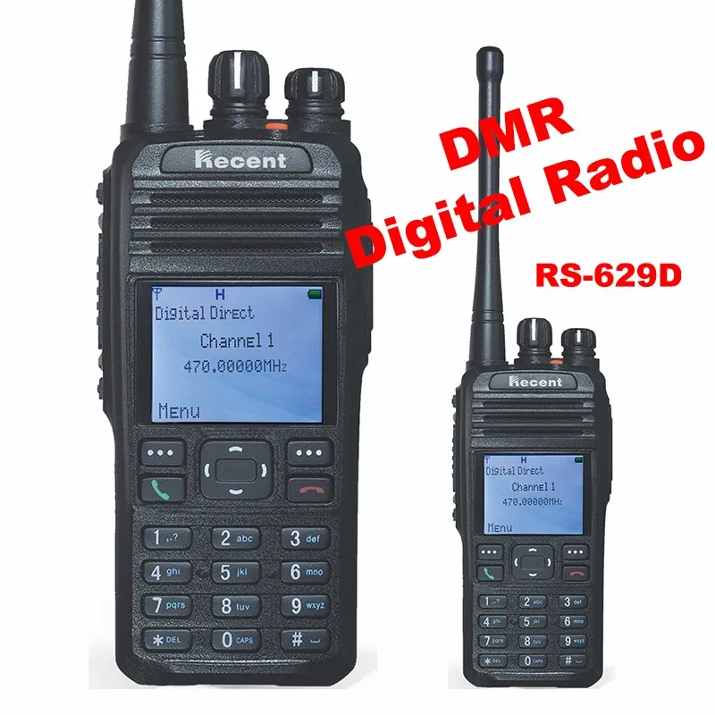 Профессиональный DMR цифровое радио RS-629D UHF 400-470 мГц 4 Вт/1 Вт Walkie Talkie ЖК-дисплей Дисплей 1024 для хранения Каналы CTCSS/DCS VOX