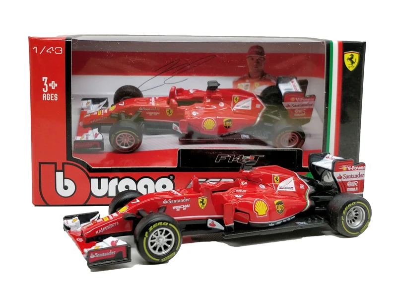 BBurago 1:43 F1 SF90 SF14T Nr7 Кими Райкконен SF15T Nr5 Феттель F2012#6 Фелипе Масса литья под давлением модель автомобиля