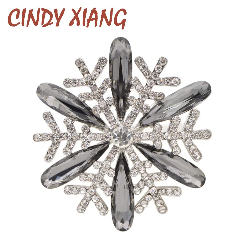 CINDY XIANG 2 цвета на выбор Стразы Броши Снежинка Для женщин модное пальто корсаж