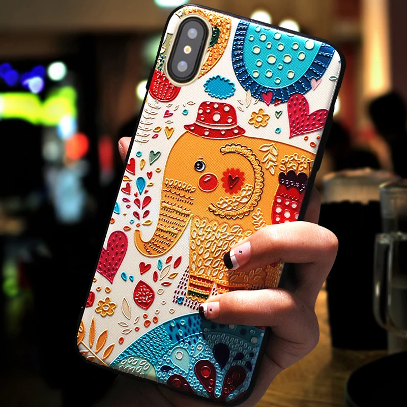 Роскошный 3d Цветочный чехол YUETUO для iphone x 10 силиконовый мягкий милый apple iphonex