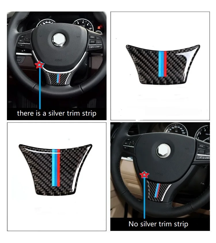 Для BMW F10 F01 F07 5 серий 7 2011 2017 наклейка на руль из углеродного волокна M полоса