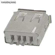 10 шт. прямо припой Тип USB Гнездовой разъем Jack разъем