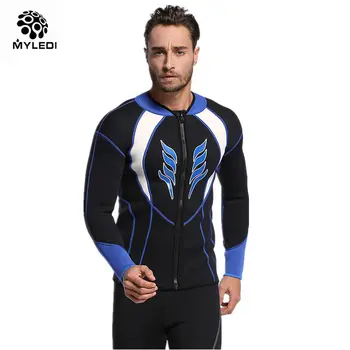 

MYLEDI Men's 3mm Neoprene Wetsuits Jackets Flatlock Swimming Surfing Diving Jacket Wetsuits YKK zipper Anti-Jellyfish Clothings