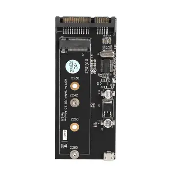 

B+M Key Socket M.2 NGFF SSD to 2.5 inch SATA SSD Adapter Card with LED Indicator/Screw Driver