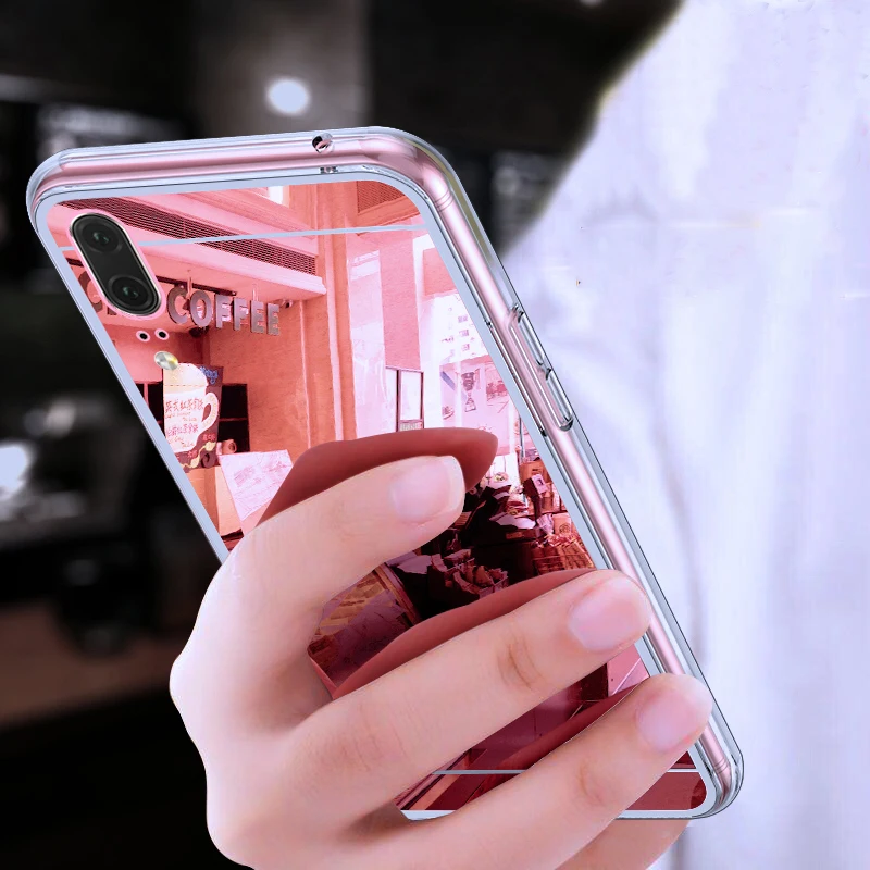 

Luxury Mirror Soft Phone Case for Huawei Mate 20 10 Lite Nova 3 3i 2 2i P30 P20 Pro P10 P9 P8 Lite 2017 Y5 Y6 Y7 Prime Y9 2018