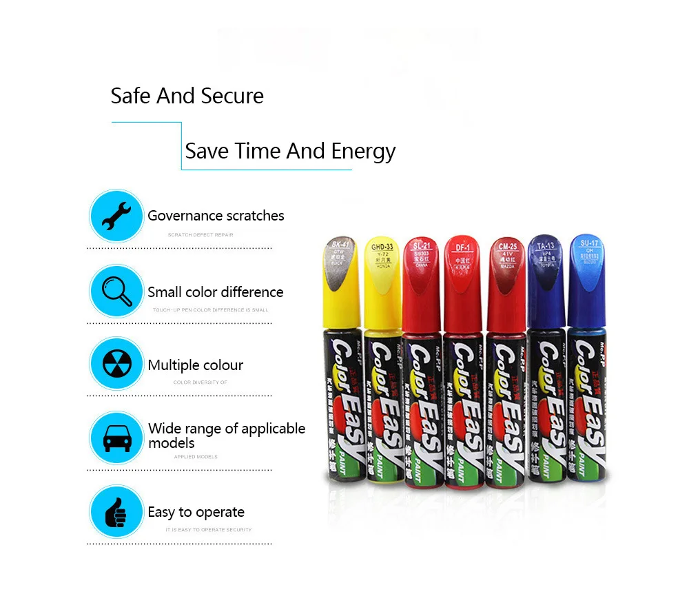 4 Styles Car Repair Scratch Agent Colorful Car Paint Pen Repair Fix Cars Pro Auto Care Scratch Remover Auto Car Care Tools