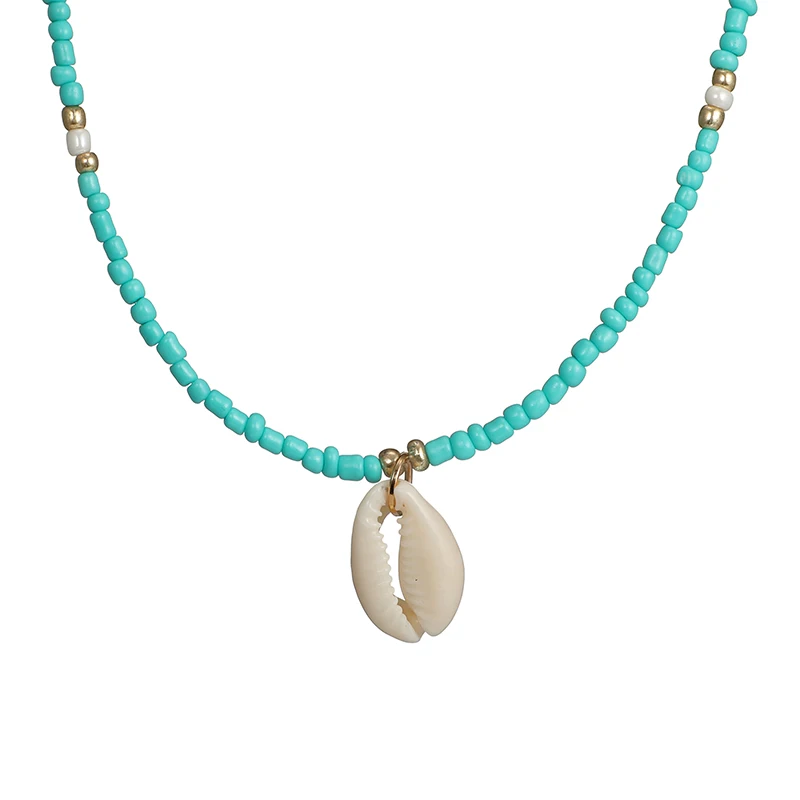 HuaTang Bohemian Green Rhinestone Shell Pendant Necklace for Women Girl Geometric Charming Choker Necklaces Party Jewelry 6947-in Pendant Necklaces from Jewelry & Accessories on Aliexpress.com | Alibaba Group - Image 3